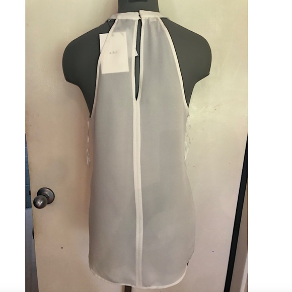 A.L.C. Moran Keyhole Sleeveless Silk Top off white - Picture 12 of 14